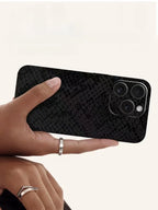 Luxury Leather Grain Wrap Phone Back Sticker skin For iPhone17 16  15 14 13 promax 13mini 12promax Film Skin