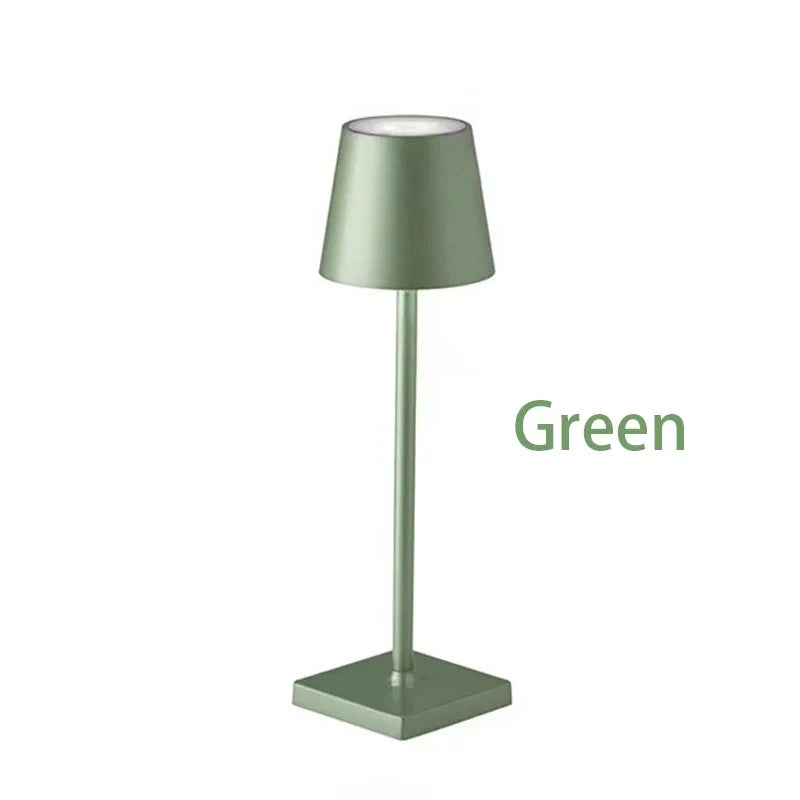 Led touch sensor table lamp with stepless dimming and three color modes