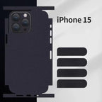 Luxury Leather Grain Wrap Phone Back Sticker skin For iPhone17 16  15 14 13 promax 13mini 12promax Film Skin