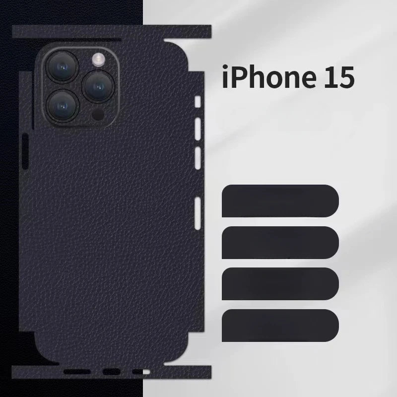 ANTON-SKIN – Skin posteriore in hydrogel opaco con trama pelle per iPhone 12 Pro Max-17