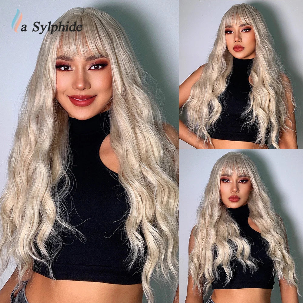 La Sylphide Langhaarperücke – hitzebeständig – für Cosplay, Halloween, Weihnachten