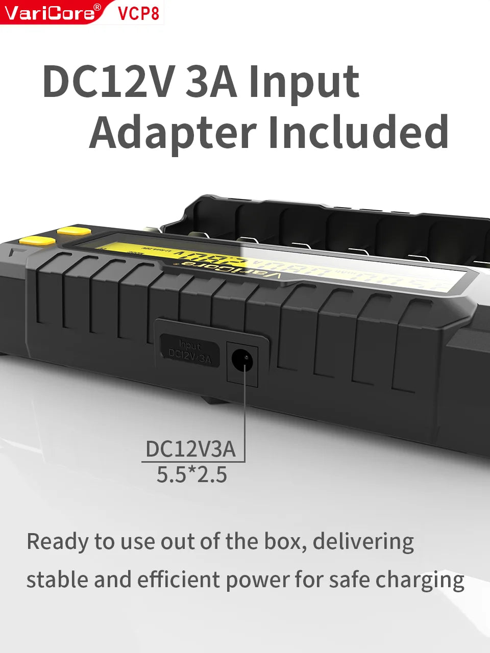 Li-Ion 18650 / 21700 – Ladegerät mit automatischer Batterietyp-Erkennung und LCD-Display
