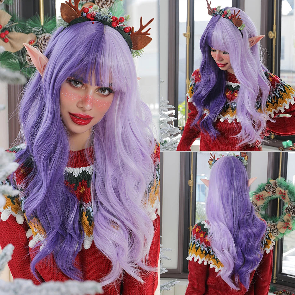 Parrucca lunga La Sylphide – Resistente al calore – per cosplay, Halloween, Natale 