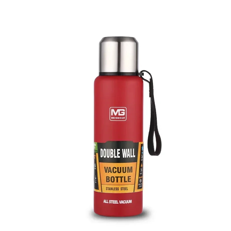 UPORS Edelstahl Vakuumflasche mit Trageschlaufe 500-1500ml für Herren