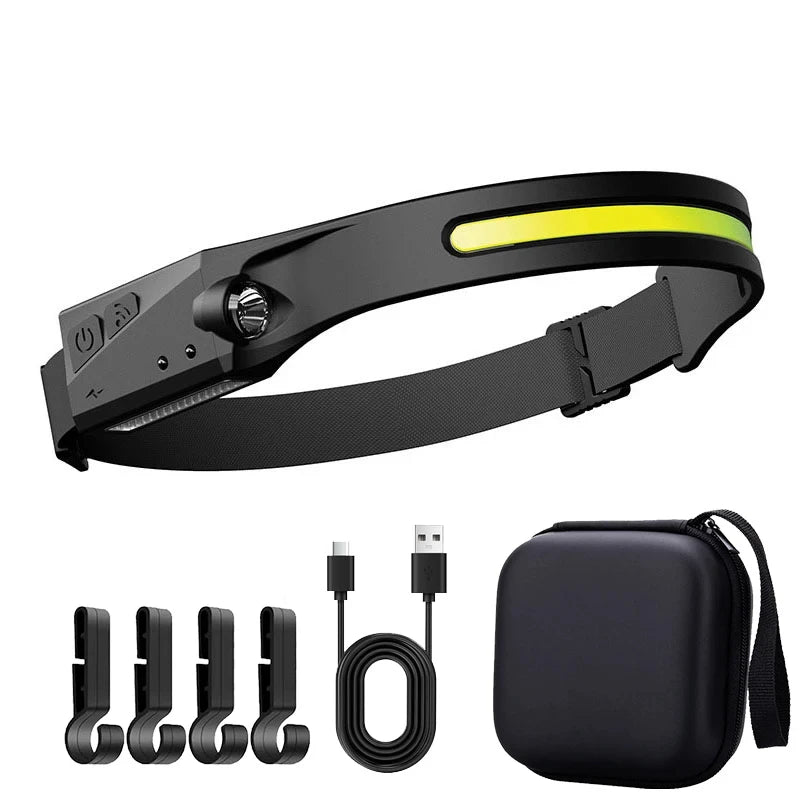 USB wiederaufladbare LED Stirnlampe mit Induktionssensor für Kinder und Outdoor