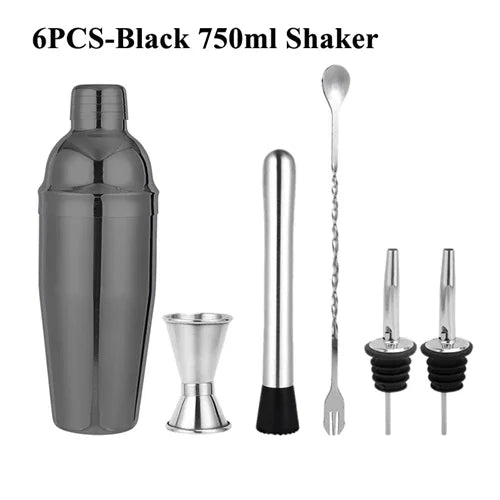 Cocktail Shaker Set 1–33 Teile – Profi Barkeeper-Set mit Rezeptbuch & Barständer