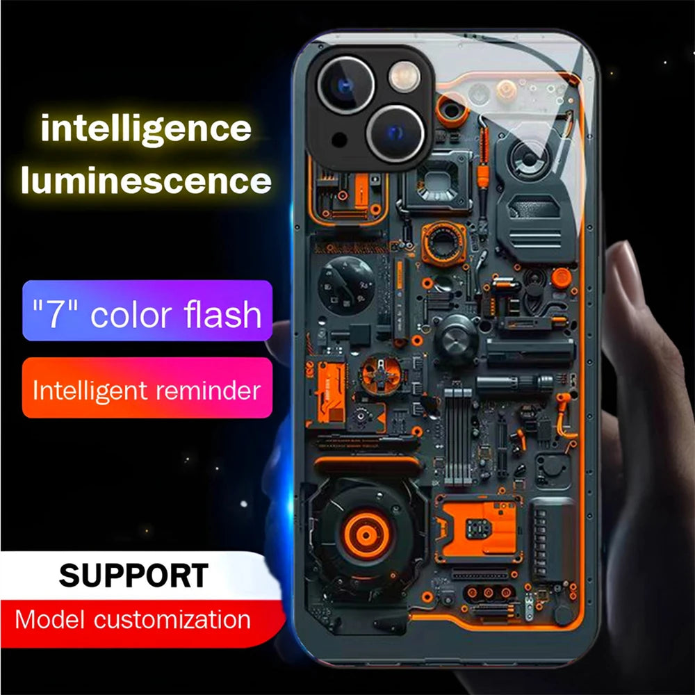 Smart LED Handyhülle mit 7-Farben-Beleuchtung – stylisch, reaktiv & schützend iPhone Air 17 16 E 15 14 13 12 11 Pro