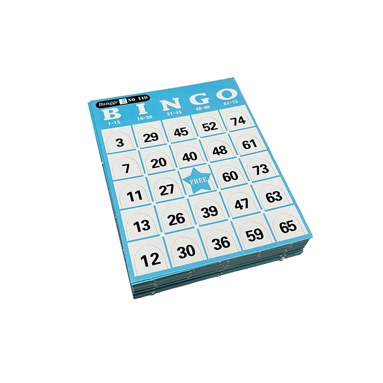Push-up Bingo Karten Set für Bingo-Spiele – 540 Karten in 9 Farben mit Nummern 01-75