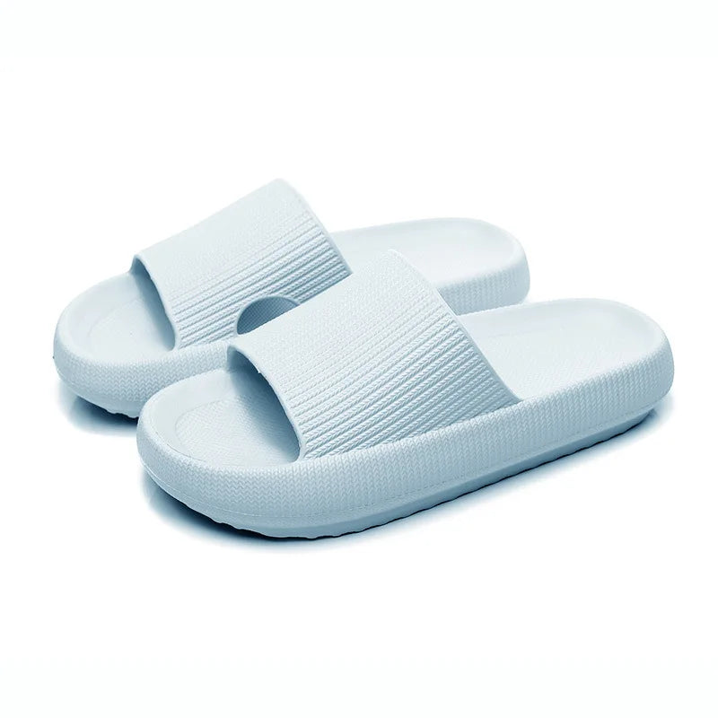 Womens EVA thick platform indoor bathroom slippers