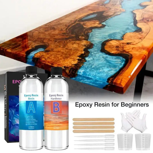 Epoxy Resin - Kristallklares Giessharz-Set 250 ml - Perfekt für Anfänger zum Geschenke Basteln - Kreatives Epoxyharz-Set für Kunst und Handwerk. Ideal für Schmuck, Gießkunst und Holzbeschichtungen. Leicht zu handhaben für DIY-Projekte. - 1005004955129644-