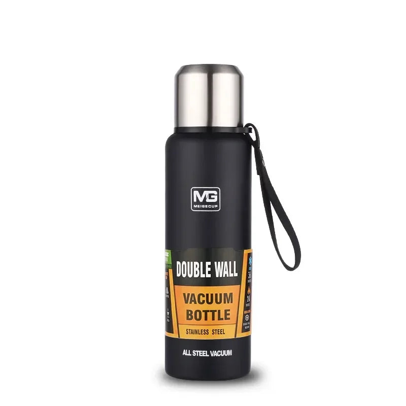 UPORS Edelstahl Vakuumflasche mit Trageschlaufe 500-1500ml für Herren