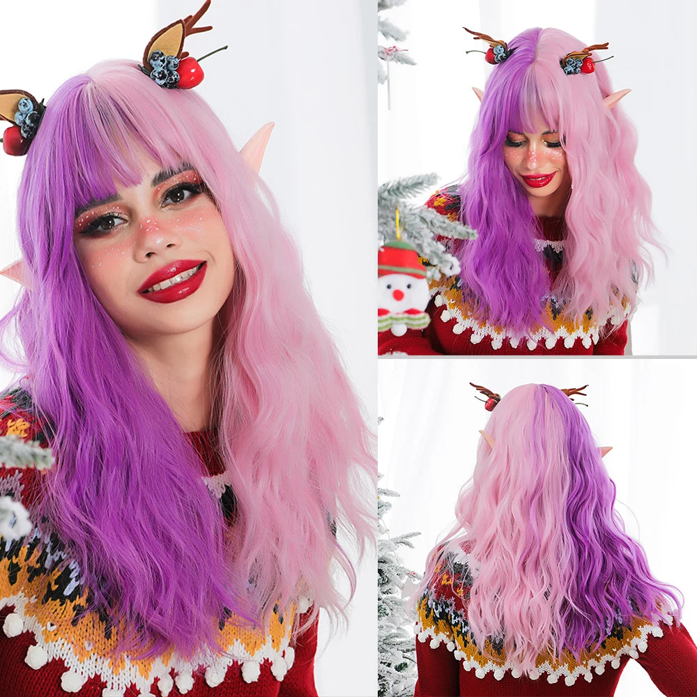 La Sylphide Langhaarperücke – hitzebeständig – für Cosplay, Halloween, Weihnachten