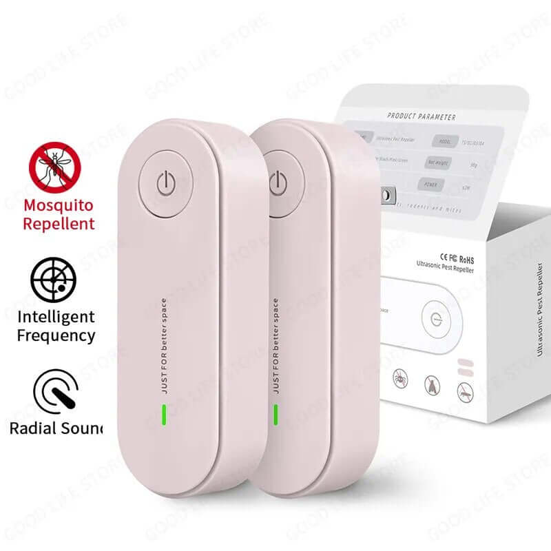 Elektronische Insektenabwehr: 2er Set für eine insektenfreie Umgebung - Schützen Sie Ihr Zuhause mit MITO Ultraschall-Insektenschutz - effektive Schädlingsbekämpfung! Automatische Frequenzumwandlung vertreibt Mäuse, Fliegen und mehr. Einfache Installation