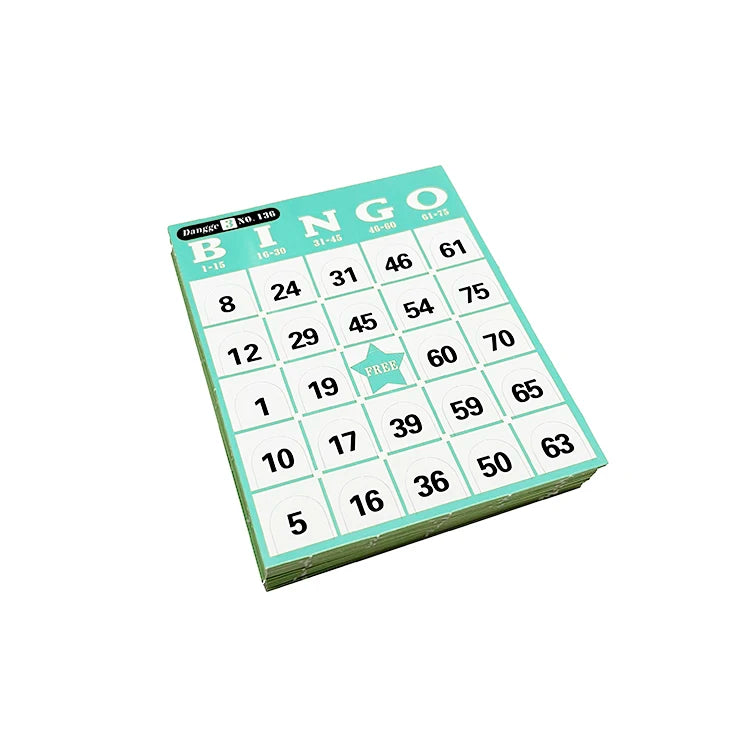 Push-up Bingo Karten Set für Bingo-Spiele – 540 Karten in 9 Farben mit Nummern 01-75