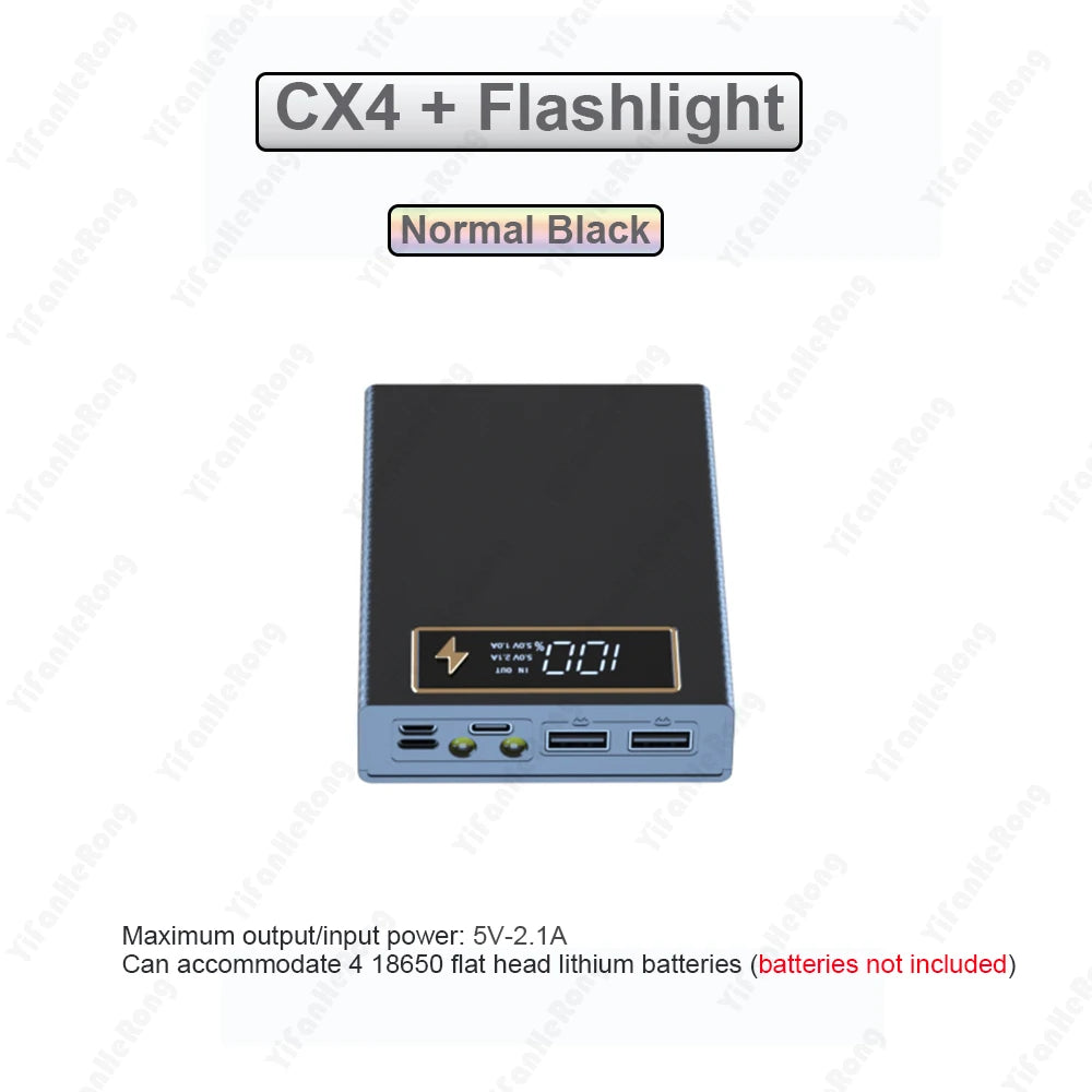 Power Bank Case für mobile Energieversorgung – sofort nutzbar dank LCD-Anzeige und abnehmbarem Design