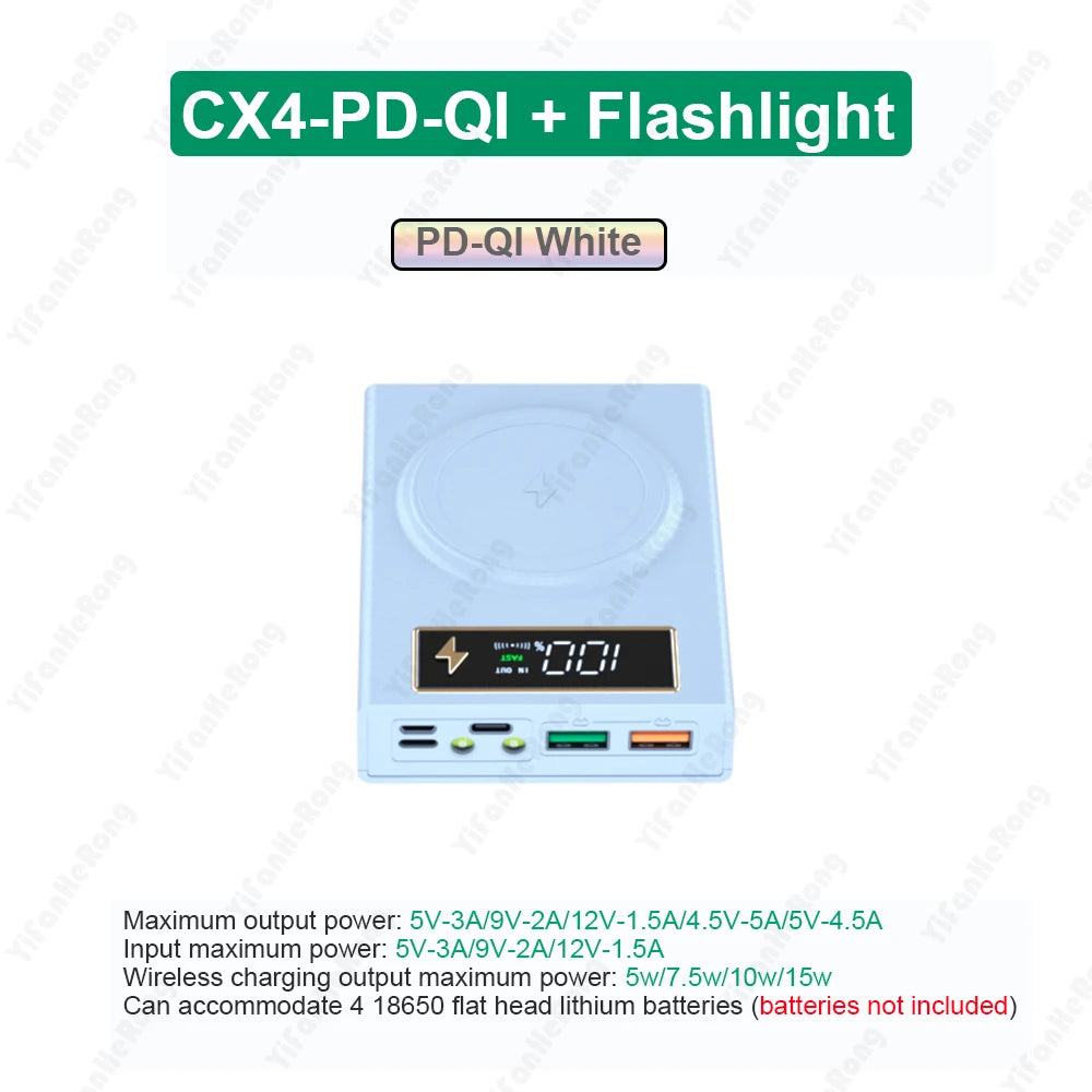 Power Bank Case für mobile Energieversorgung – sofort nutzbar dank LCD-Anzeige und abnehmbarem Design