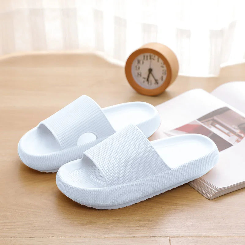 Womens EVA thick platform indoor bathroom slippers