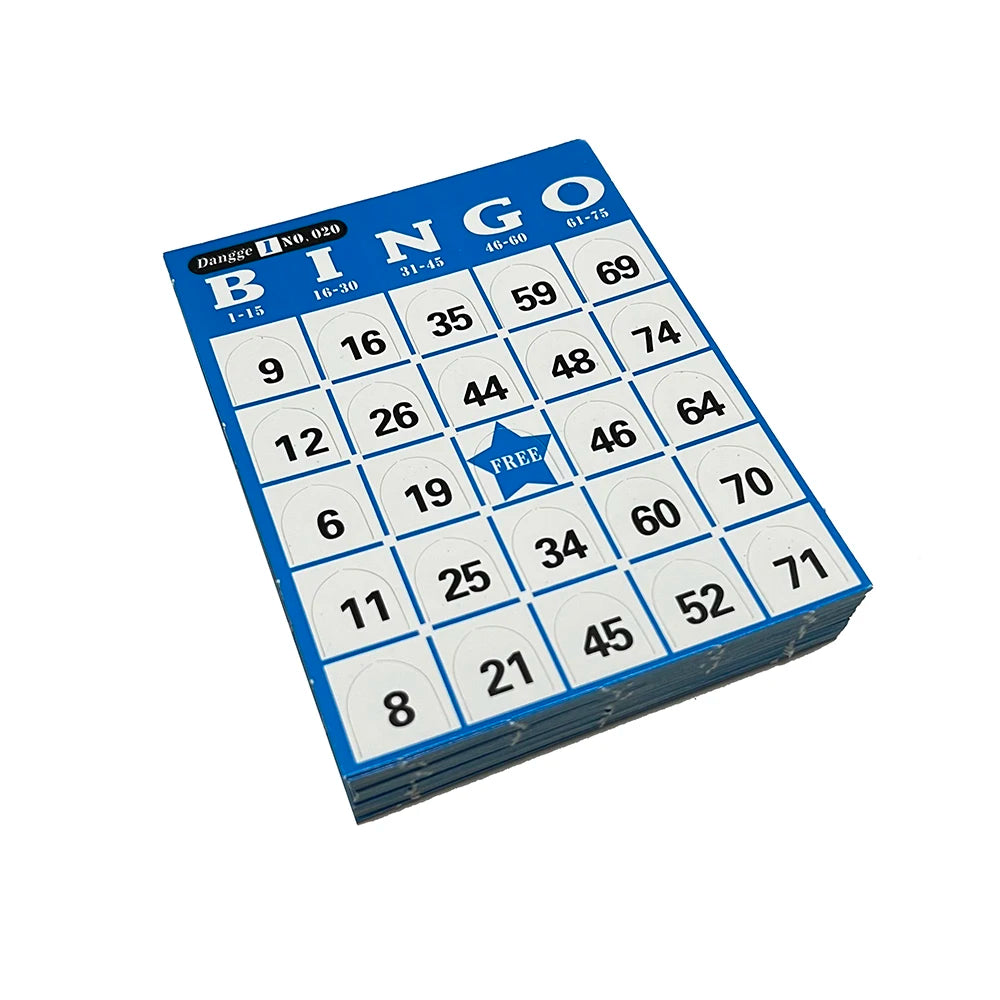 Jeu de cartes de bingo Push-up pour jeux de bingo – 540 cartes en 9 couleurs avec numéros 01-75