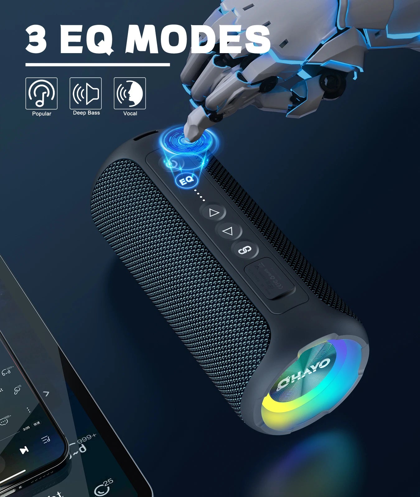 Altoparlante Bluetooth per ascoltare musica senza fili – impermeabile IPX7
