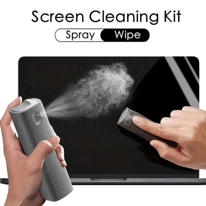 Multifunktions-Reinigungsset für Bildschirme: 2in1 Spray und Mikrofasertuch!