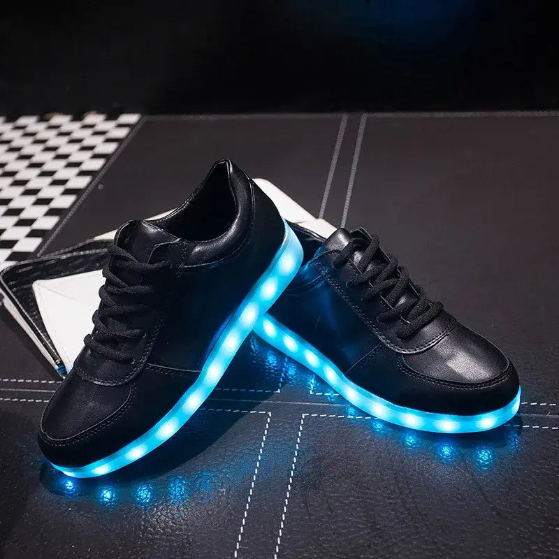 Kids Glowing Sneakers: Bunte LED Leuchtschuhe für Boys & Girls - Tauchen Sie ein in die zauberhafte Welt der farbenfrohen Glowing-Sneakers LED – einzigartig, aufregend und strapazierfähig für Jungen und Mädchen! - 1005004629433318-black-34