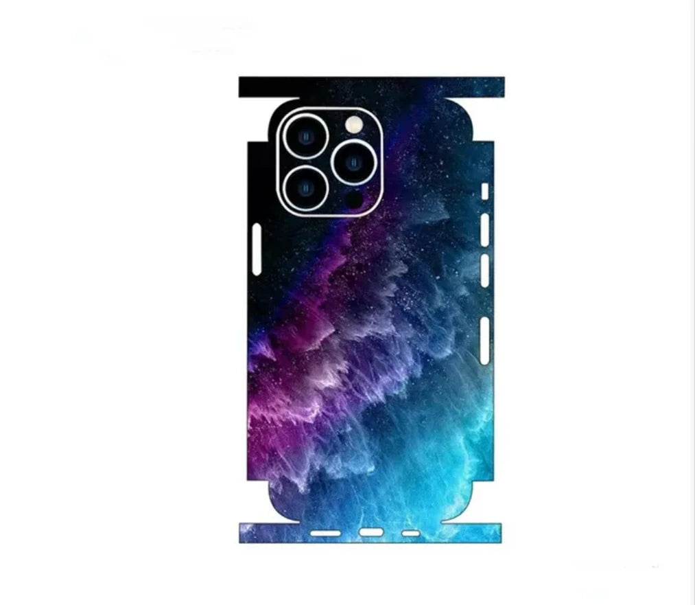 NOVARINA-SKIN – Bunte Universe Astronaut Hydrogel Skin für iPhone 11-17 Pro Max