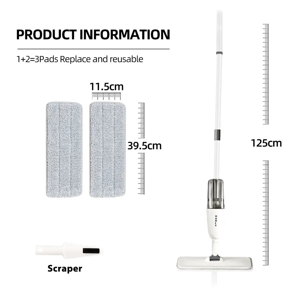 Serpillère vaporisateur pour un nettoyage efficace des sols – utilisation facile sans essorage