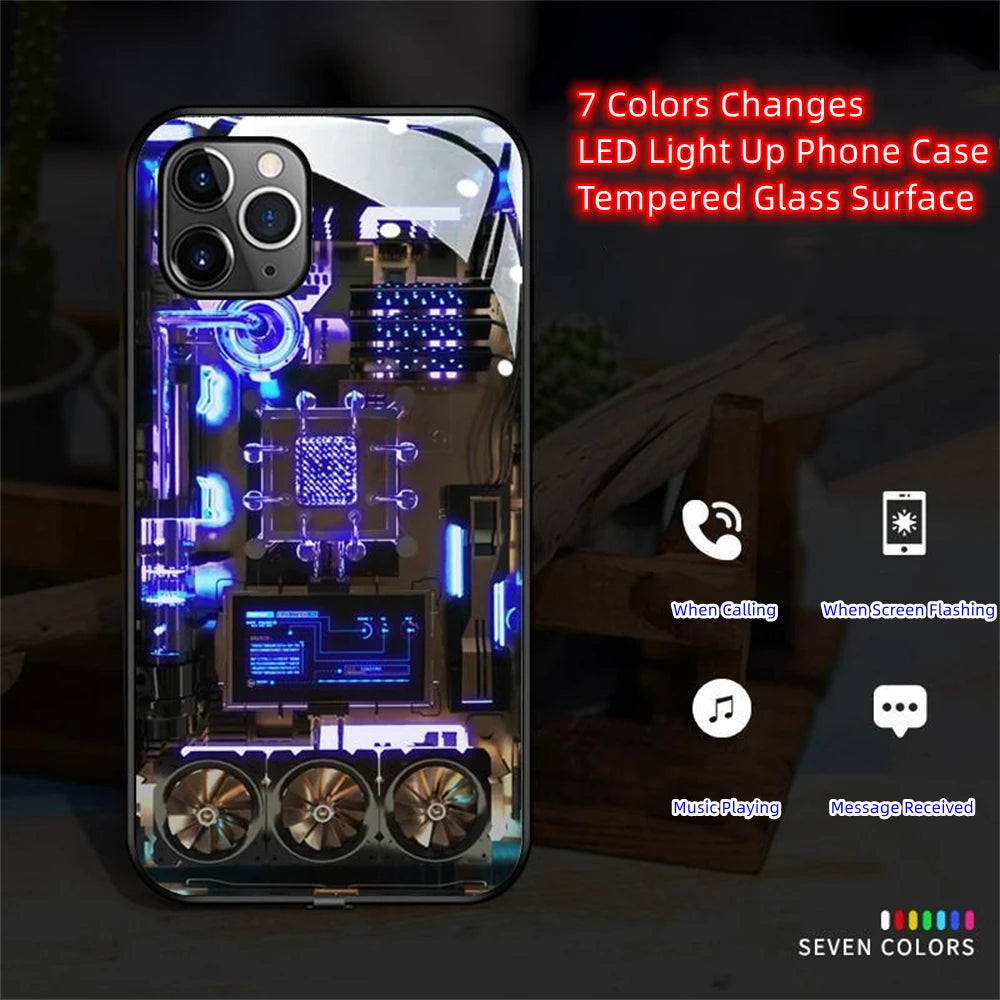 Smart LED Handyhülle mit 7-Farben-Beleuchtung – stylisch, reaktiv & schützend iPhone Air 17 16 E 15 14 13 12 11 Pro