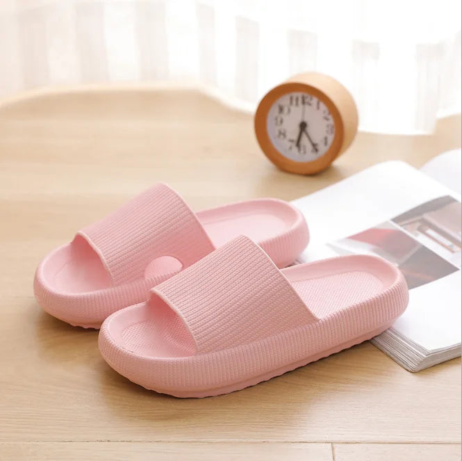 Womens EVA thick platform indoor bathroom slippers