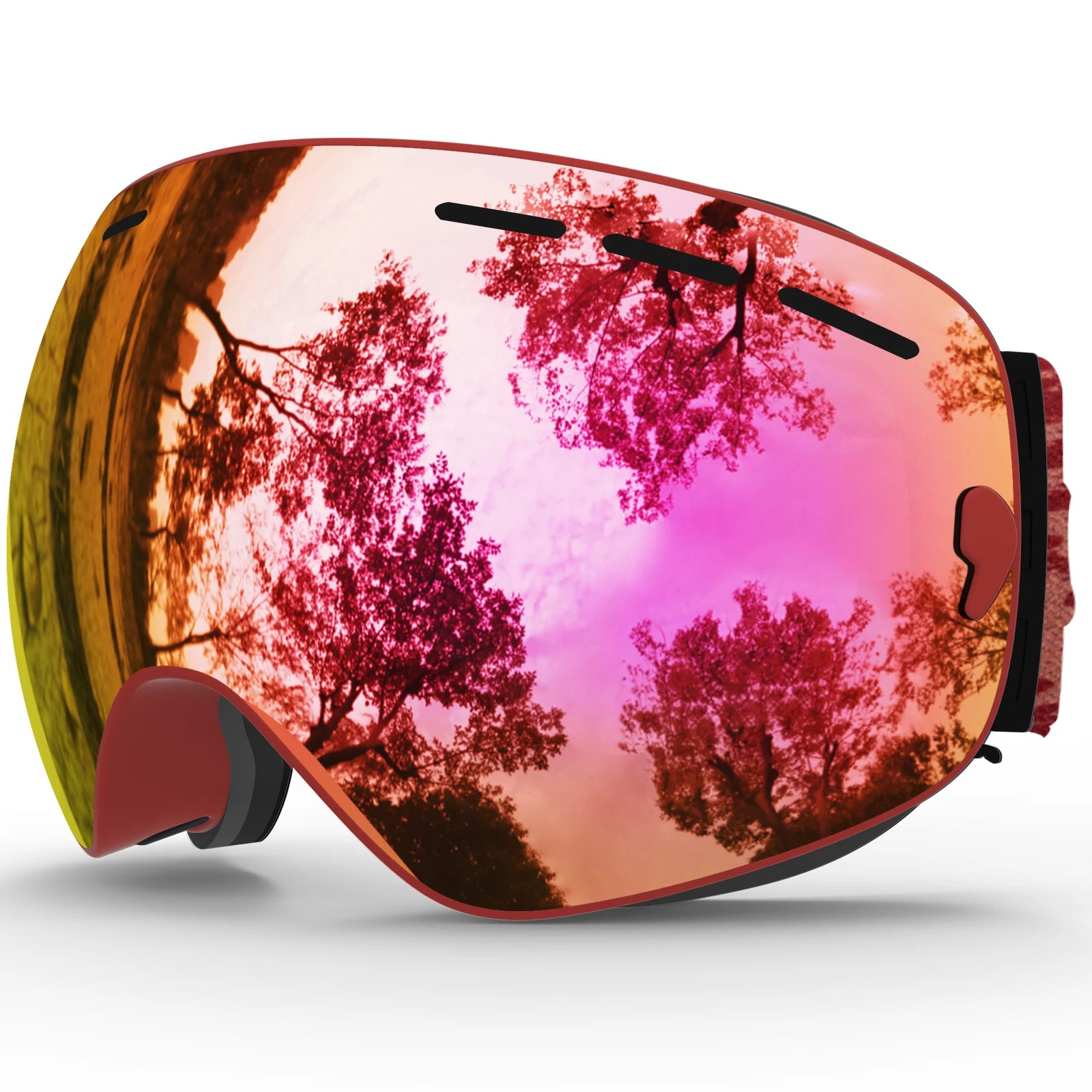 Skibrille für Skifahren – austauschbares Linsensystem für verschiedene Wetterbedingungen