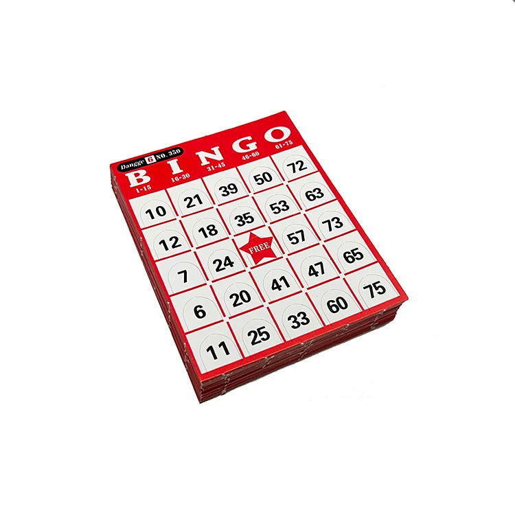 Push-up Bingo Karten Set für Bingo-Spiele – 540 Karten in 9 Farben mit Nummern 01-75