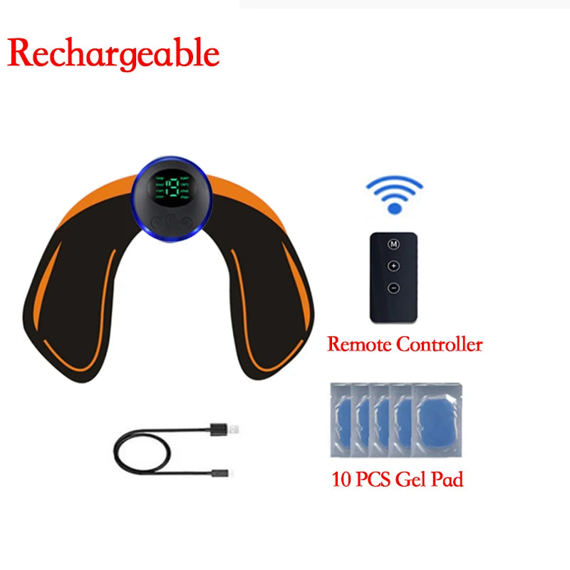 Remote-controlled EMS muscle stimulator for abdominal training and slimming