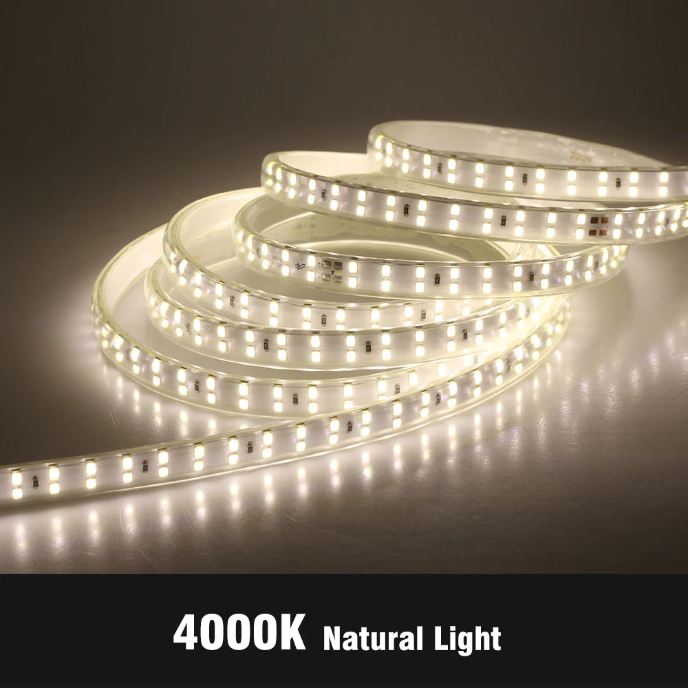 Flexible 220V 180ledm smd2835 outdoor waterproof LED strip light