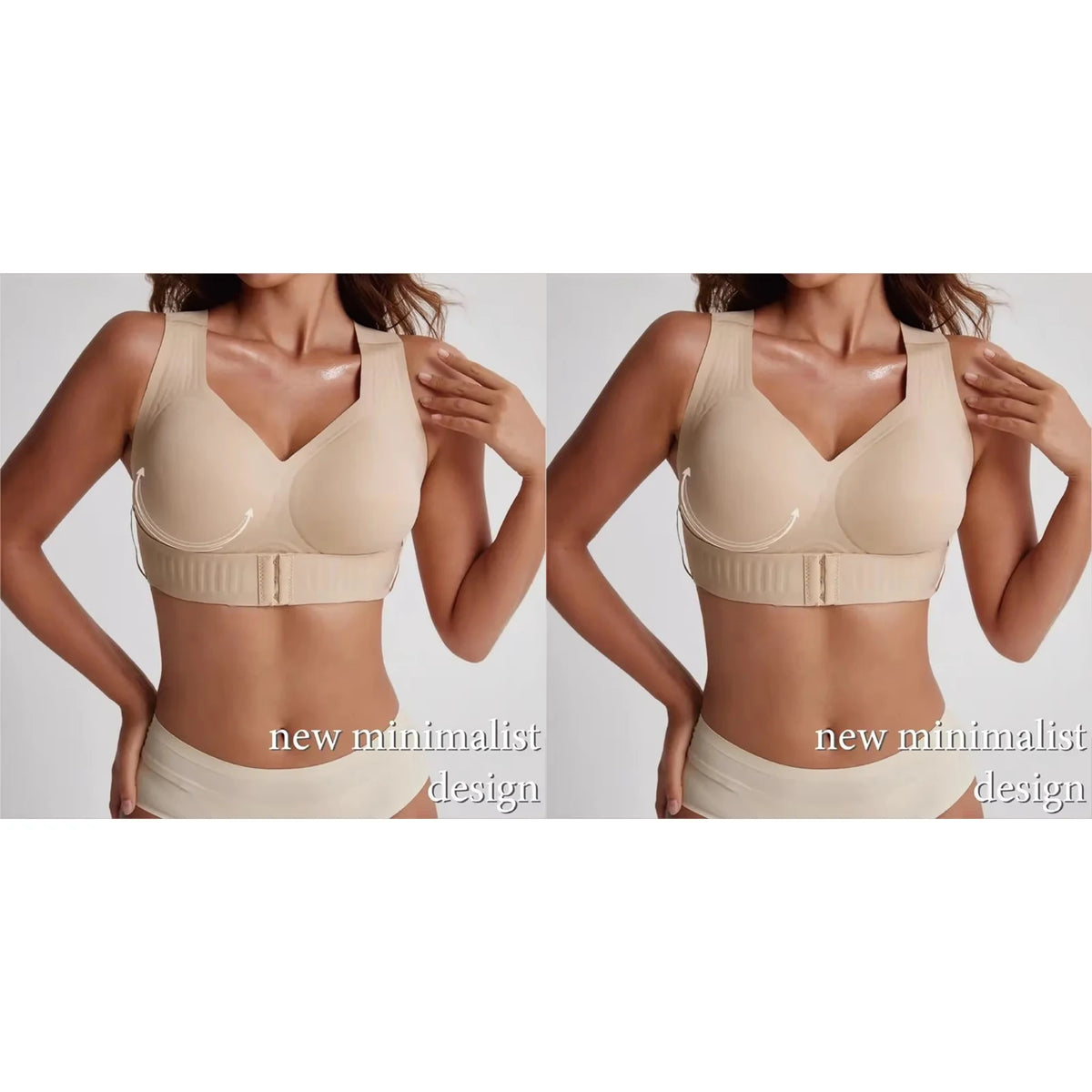 Nahtloser Damen-Sport-BH mit Jelly-Streifen und Haltungskorrektur