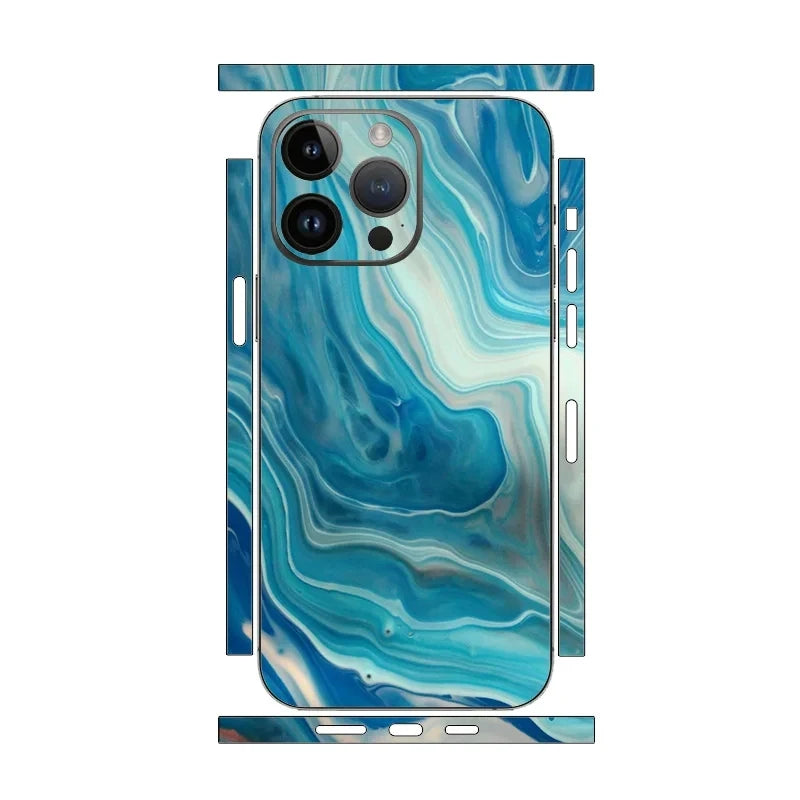 PAULA-SKIN – Skin Wrap Schutzfolie für iPhone 12-17 Pro Max mit Rahmen- Kameraschutz