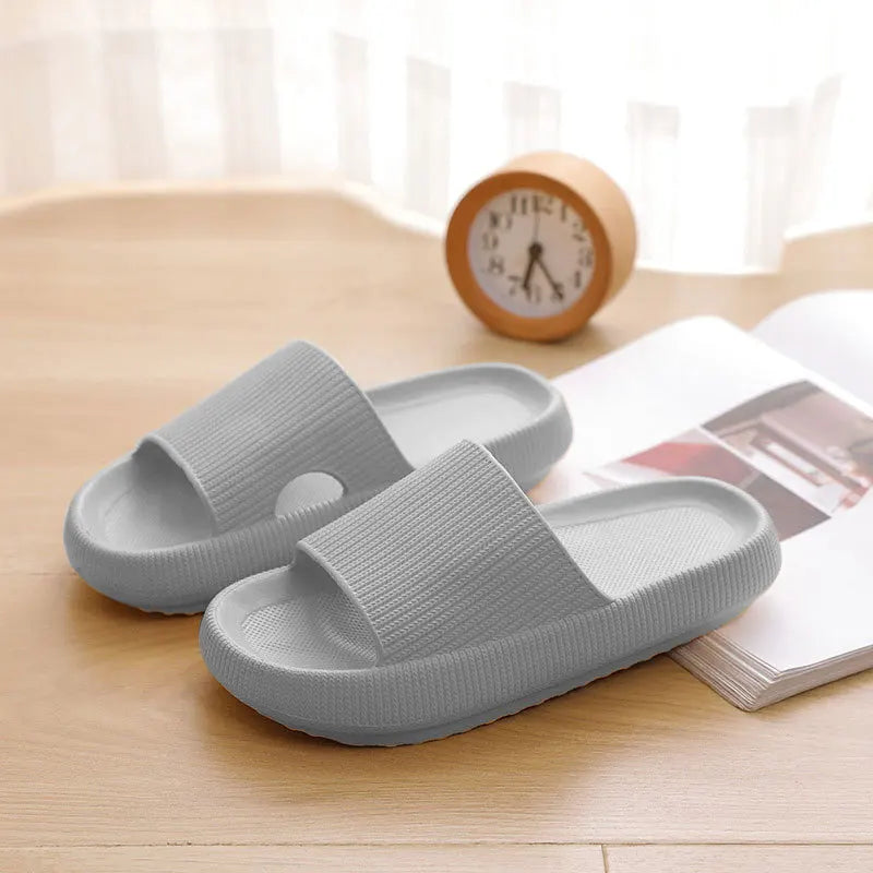 Womens EVA thick platform indoor bathroom slippers