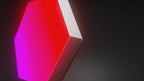 Lampe murale hexagonale intelligente RVB : Changement de couleur, rythme musical avec contrôle via application