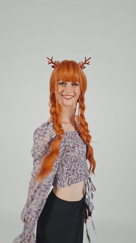 La Sylphide Langhaarperücke – hitzebeständig – für Cosplay, Halloween, Weihnachten