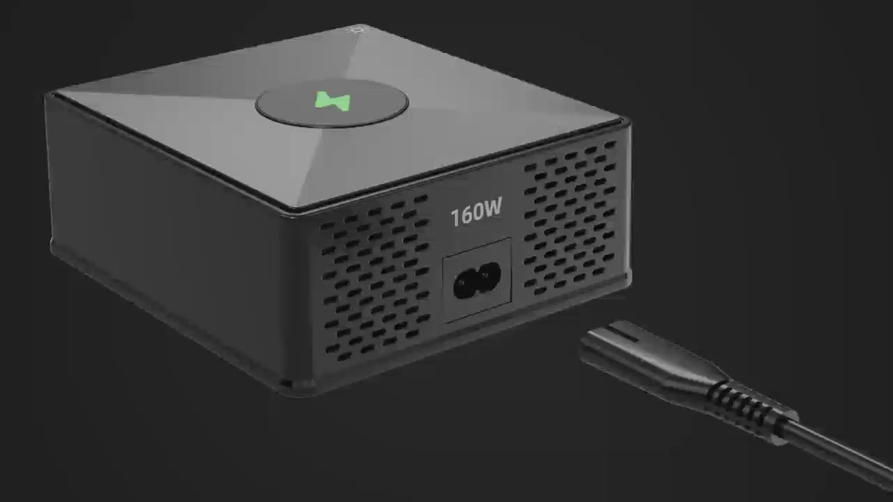 ASOMETECH 160W USB Ladestation – Kabelloses Laden, 100W/65W PD PPS GaN Schnellladegerät für Laptop, Tablet, iPhone & Samsung