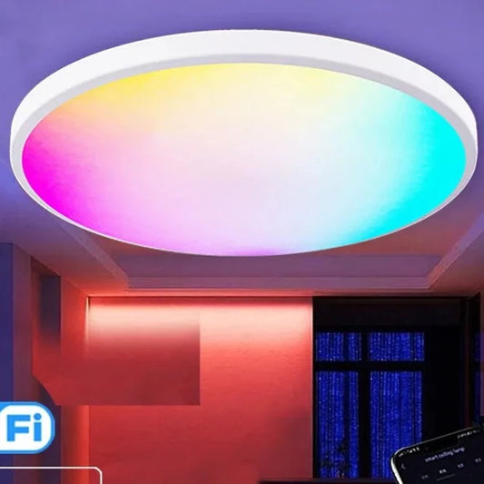 Smarte WLAN-LED-Deckenleuchte: Dimmbar, kompatibel mit Alexa und Google Assistant für das Schlafzimmer.