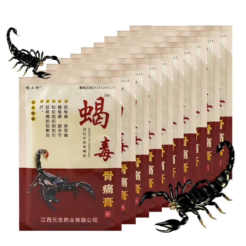 Chinesische Scorpion Balm Pflaster für Knie, Nacken & Arthritis: Schnelle Schmerzlinderung: - Chinesische Pflaster für Knie, Nacken & Arthritis. Unterstützt die Behandlung von Halsbeschwerden, Schulter-Periarthritis und mehr. Einfach anzuwenden. - 14:2000